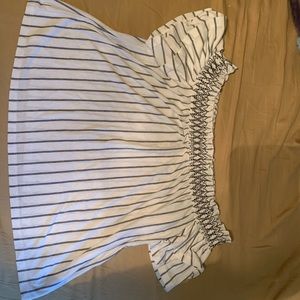 American eagle off the shoulder stripe blouse LRG
